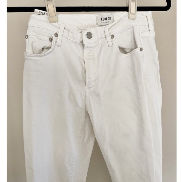Agolde Toni Mid-Rise Straight Leg Jean in White Size 27 - Picture 9 of 14